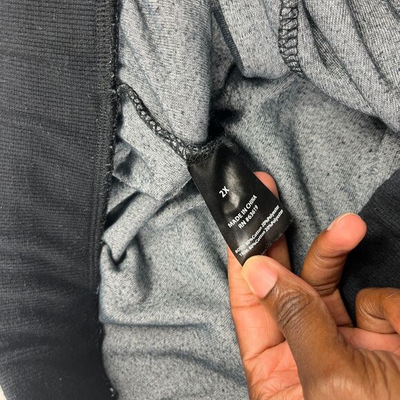 Bebe Velour Jogger Pants Black Rhinestone Logo Y2K Lounge Casual Track Pants 2X - Picture 10 of 11